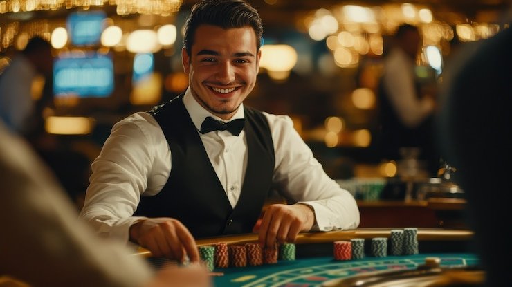 Meja live dealer roulette di mangga toto dengan tampilan Account Balance real-time